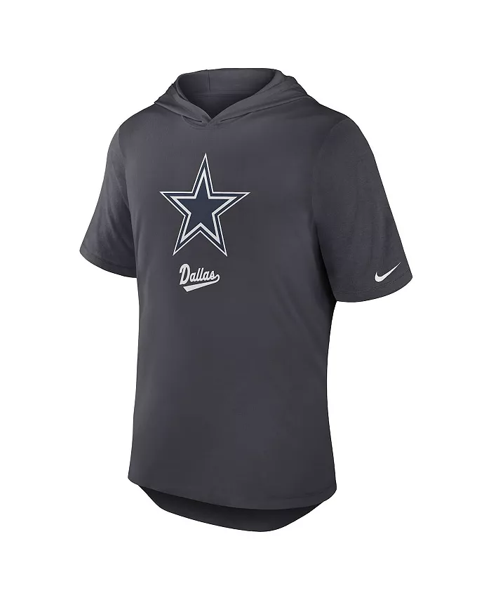 Мужская антрацитовая толстовка-футболка Tri-Blend Performance Dallas Cowboys Nike — фото 2
