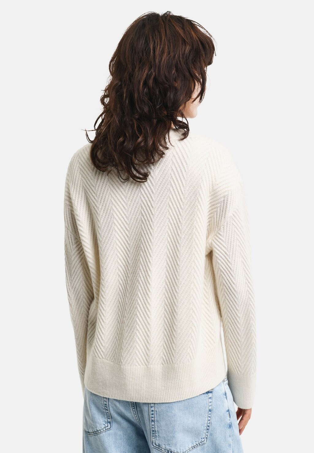 

Кардиган HERRINGBONE V-NECK GANT, кремовый