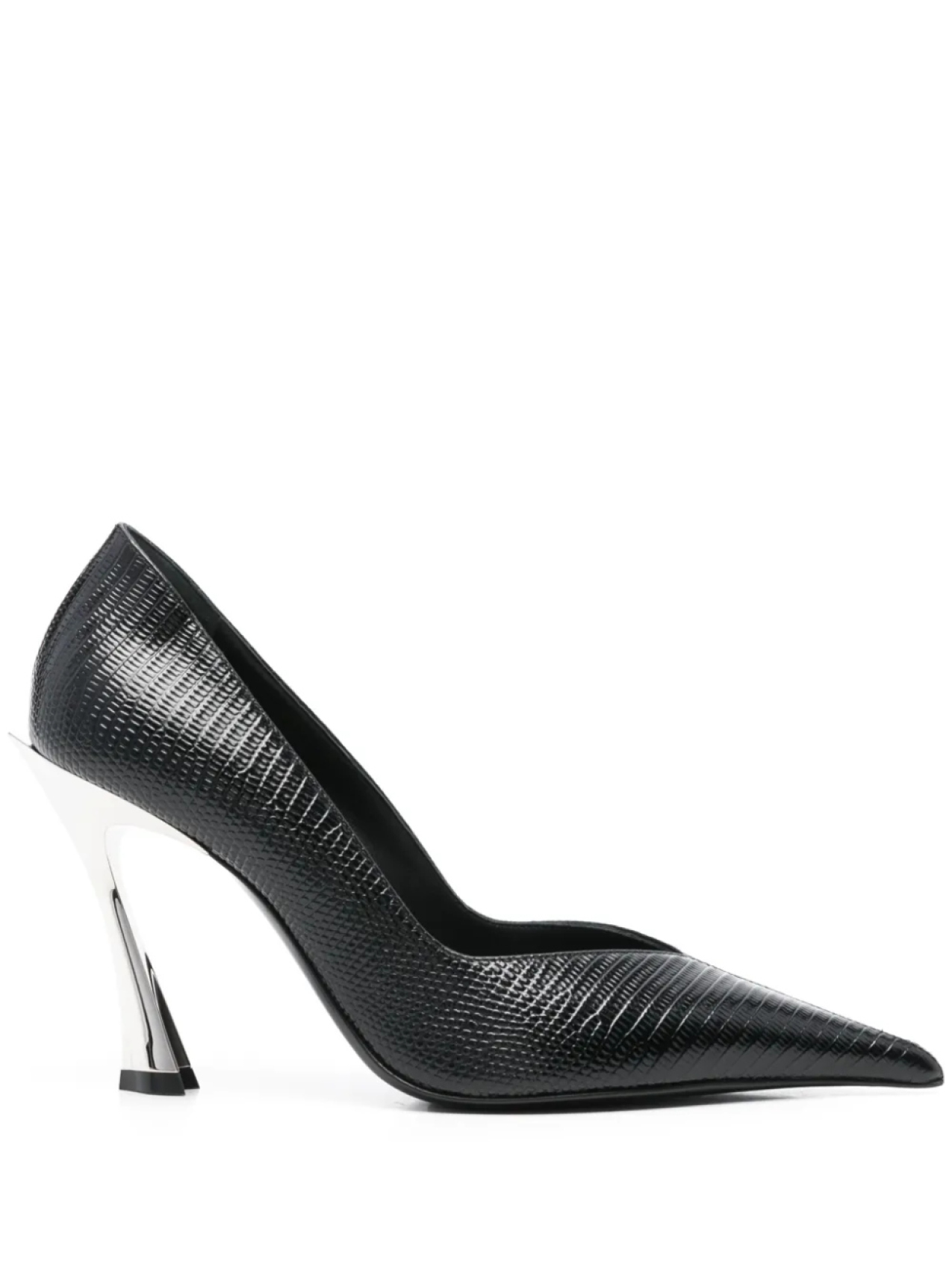 Туфли из зернистой кожи Mugler, черный