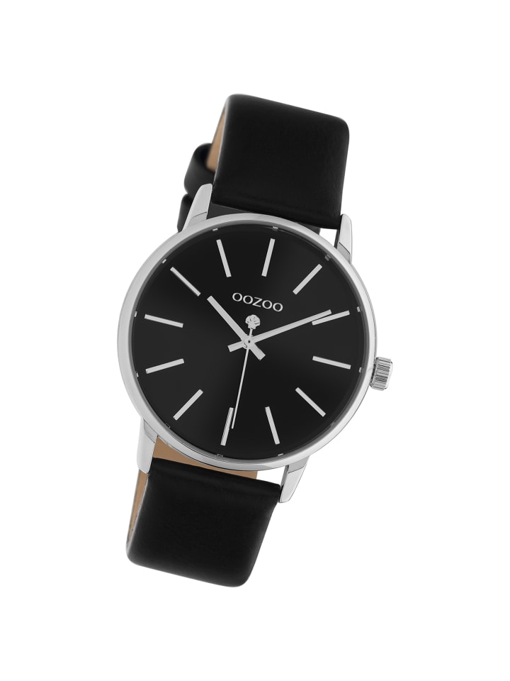 

Аналоговые наручные часы Oozoo Timepieces, черные, средний размер (примерно 36 мм)