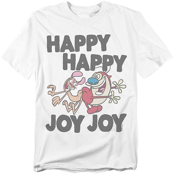 

Футболка с принтом Big & Tall Ren & Stimpy "Happy Happy Joy Joy" Licensed Character