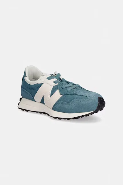 Кроссовки детские замшевые 327 New Balance, бирюзовый