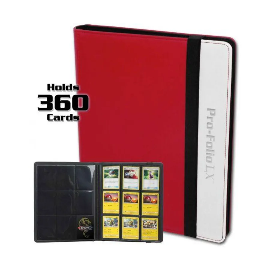 

Альбом Pro-Folio LX с 9 карманами — красный и белый, Binders (BCW Supplies)