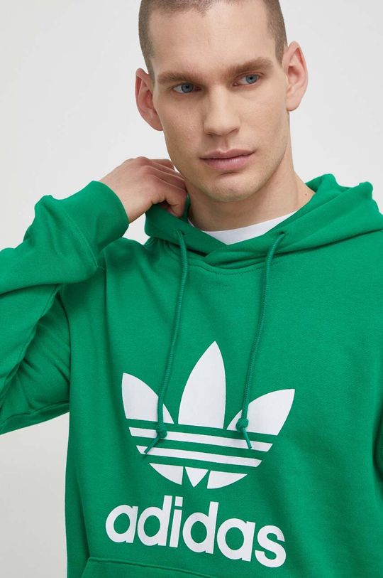 

Хлопковая толстовка Adicolor Classics Trefoil adidas Originals, зеленый