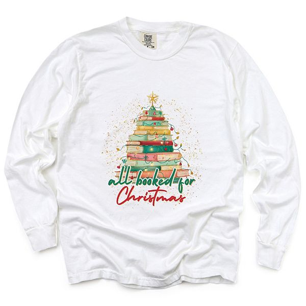 

Футболка с длинным рукавом и принтом All booked for christmas sparkle Simply Sage Market, White, Белый, Футболка с длинным рукавом и принтом All booked for christmas sparkle Simply Sage Market, White