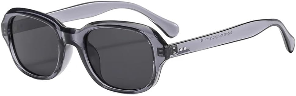 

Солнцезащитные очки UV400 с овальными прозрачными линзами в стиле панк, украшенные заклепками, для женщин и мужчин, для бега и занятий спортом на открытом воздухе UYPTK, Grey Grey