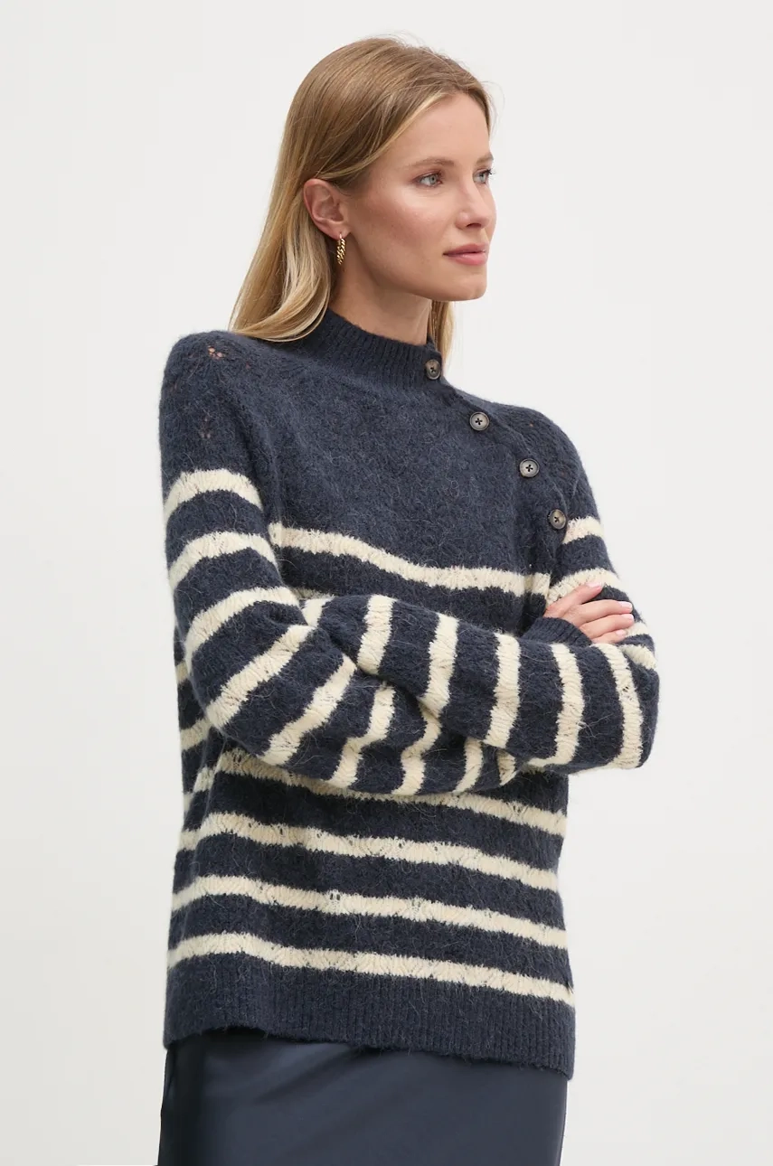 

Свитер HELA из смесовой шерсти Pepe Jeans, темно-синий
