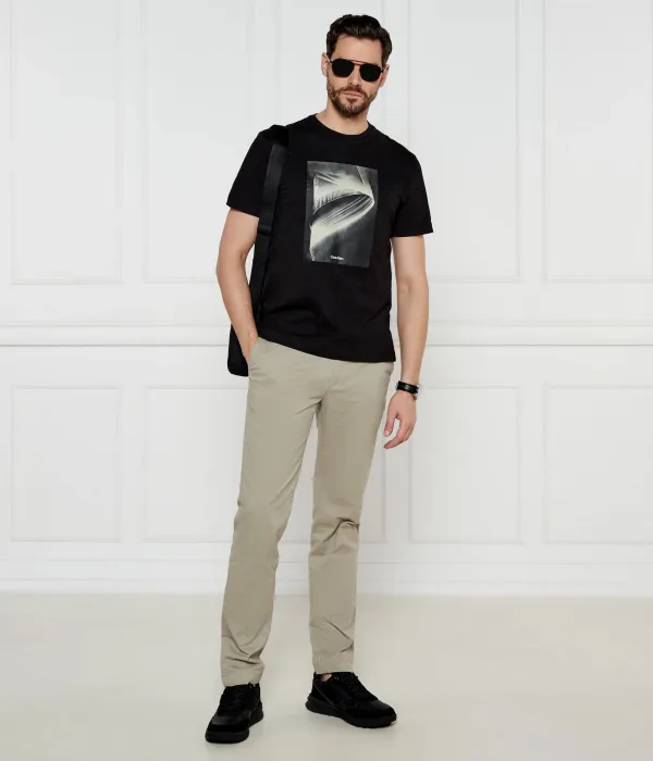 Современные брюки-чинос из твила Slim fit Calvin Klein, бежевый — фото 2