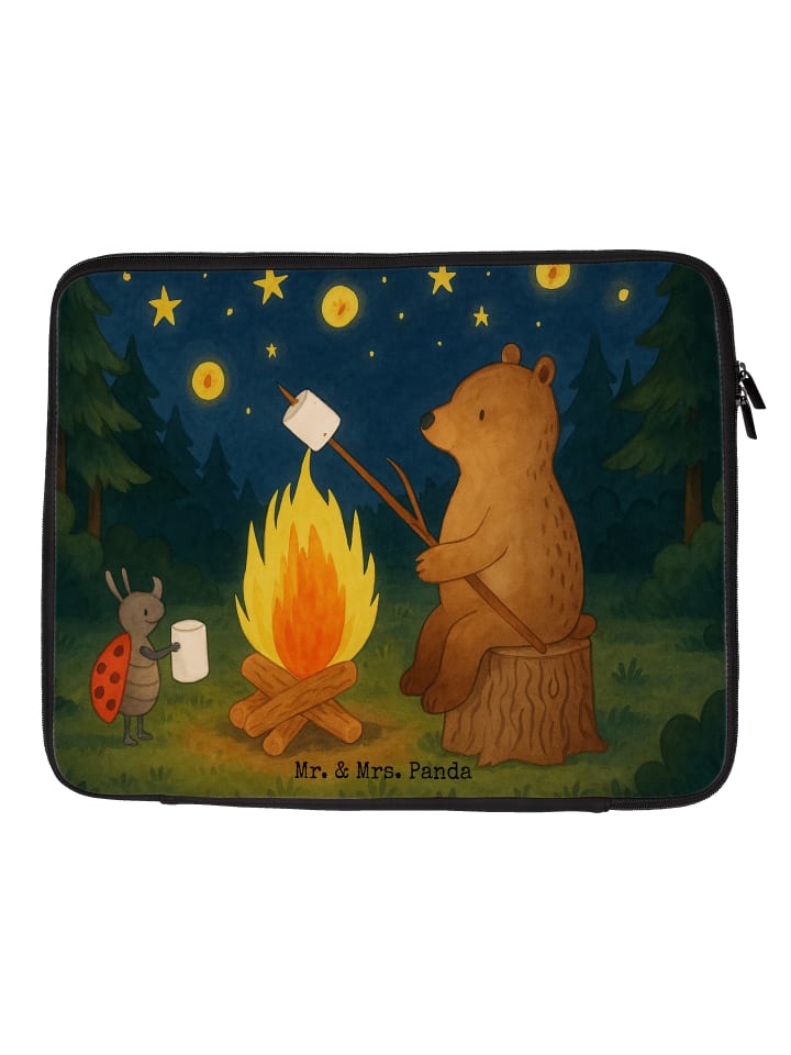 

Mr. & Mrs. Panda Сумка для ноутбука с рисунком медведя и божьей коровки у костра... белого цвета