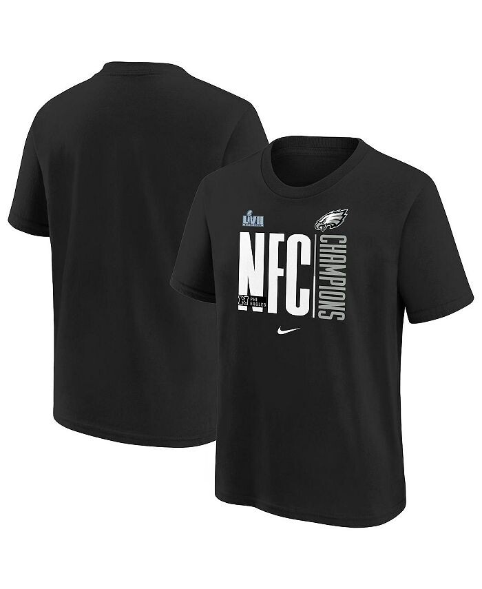 

Черная футболка Big Boys Philadelphia Eagles 2022 NFC Champions Iconic Nike, черный