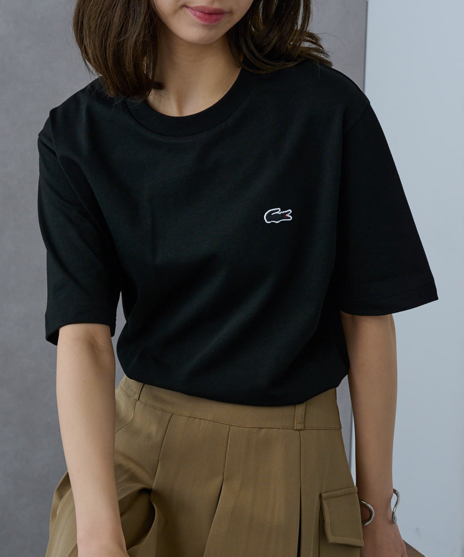Футболка Lacoste One-point, Черная — фото 2