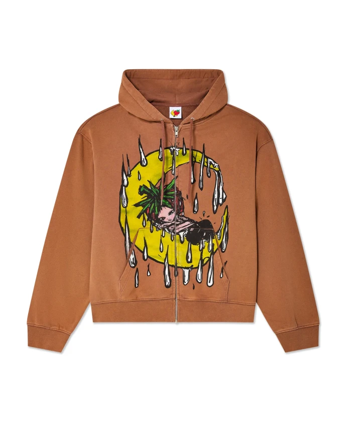 

Вязаная толстовка с капюшоном на молнии Sky High Farm, коричневый