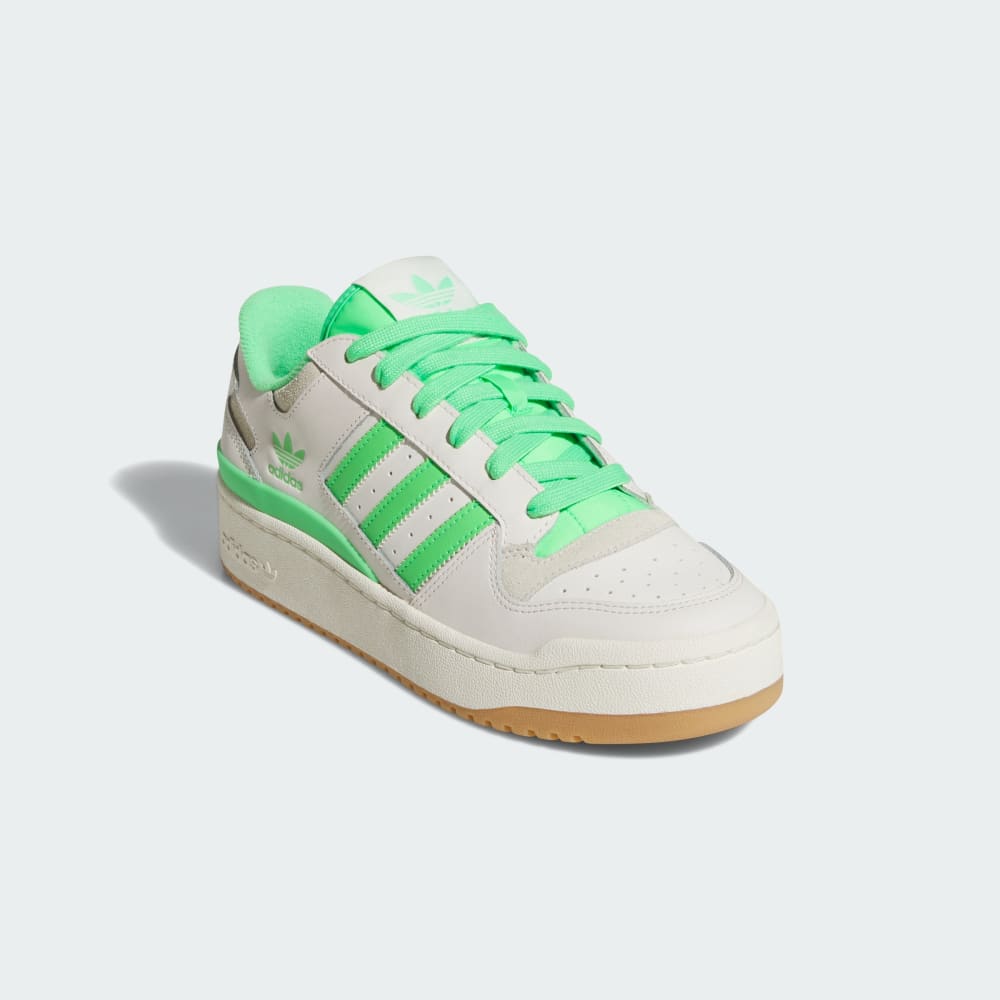 Кроссовки на платформе Adidas Forum Bold Stripes Shoes, цвет Cloud White/Green/Off White — фото 4