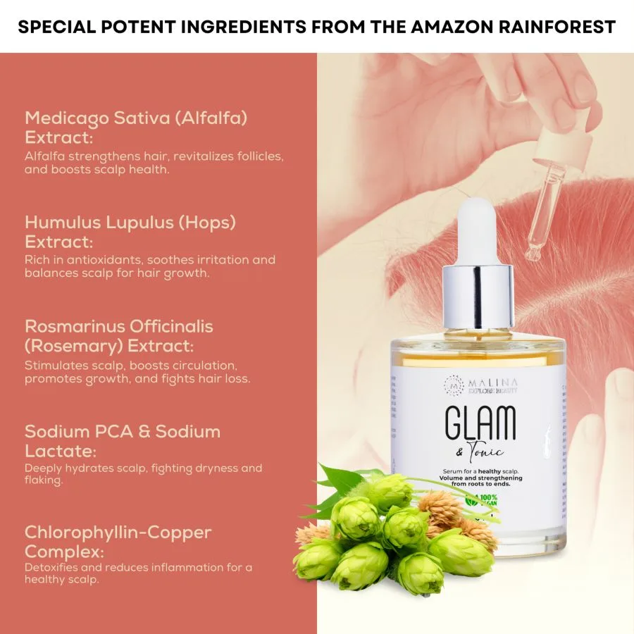 Malina Питательная сыворотка для волос и кожи головы (Glam & Tonic) — фото 2