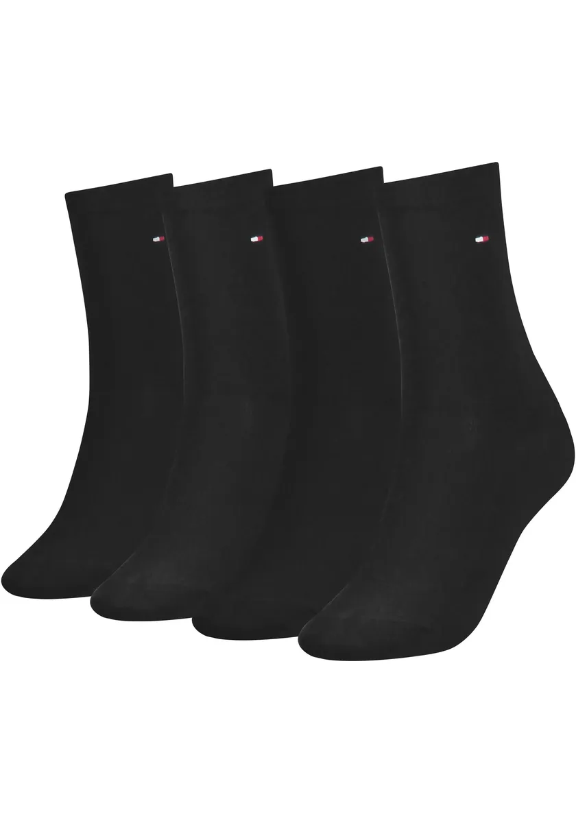 

Носки Tommy Hilfiger "TH WOMEN 4P SOCK ECOM" (4 шт. в упаковке), с вышитым логотипом, черный