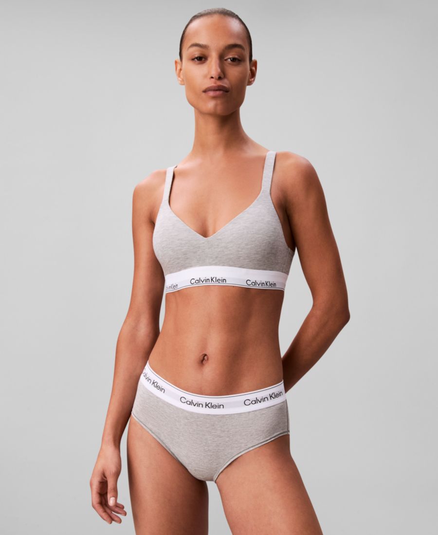Женский бюстгальтер-топ с полной поддержкой и эффектом подтяжки Calvin Klein, Heather — фото 3