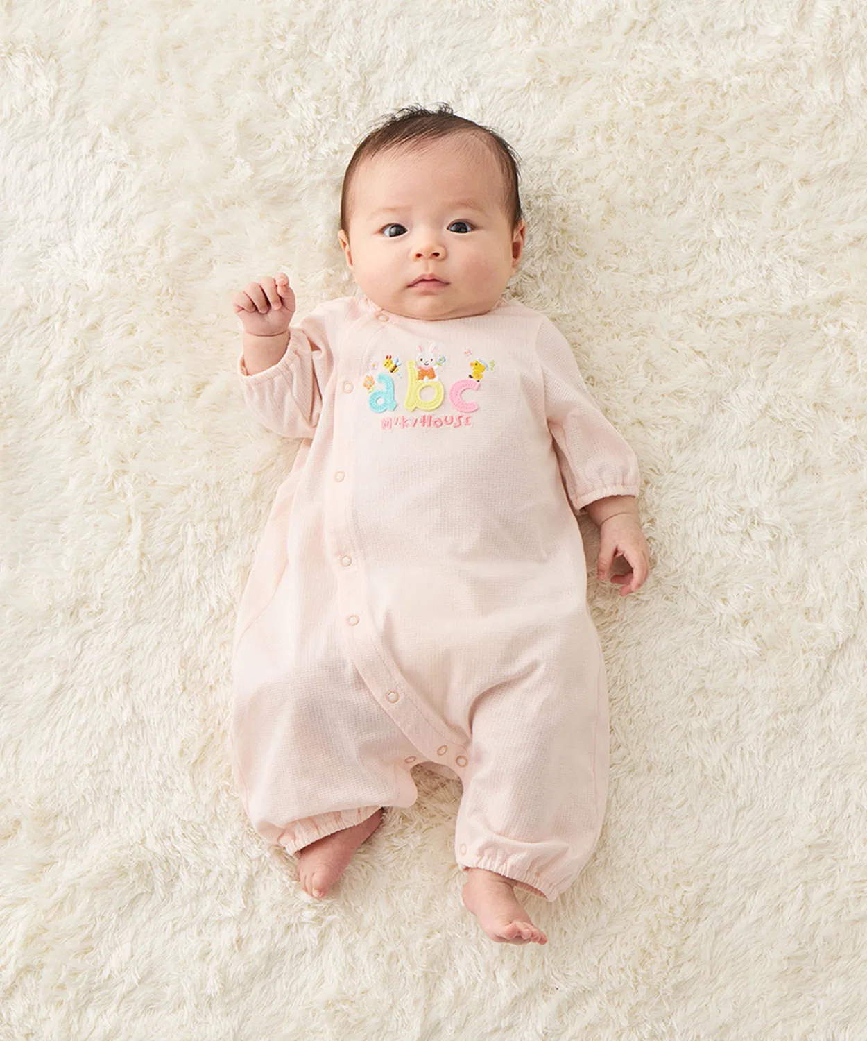 Ползунок abc-серии Mikihouse Baby, хлопок, розовый