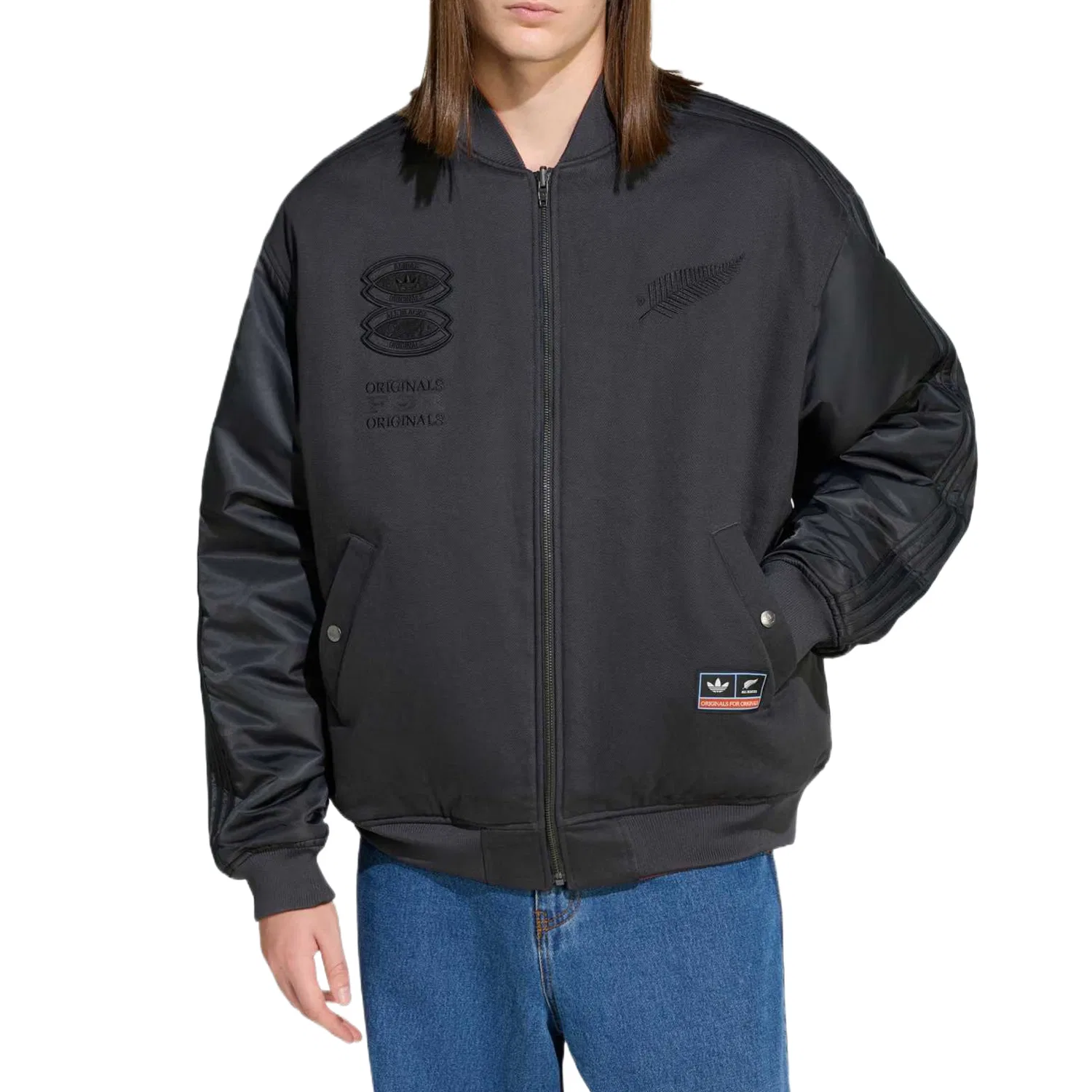 Бомбер Adidas Originals x All Blacks Carbon — фото 4