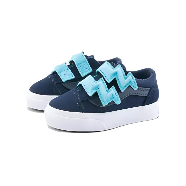 Детские кроссовки для скейтбординга Old Skool TD Low-top Blue Vans, темно-синий — фото 3