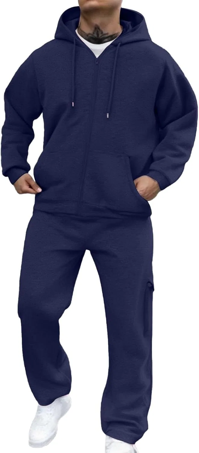 Спортивный костюм с капюшоном, мужской, 2 предмета, Navy