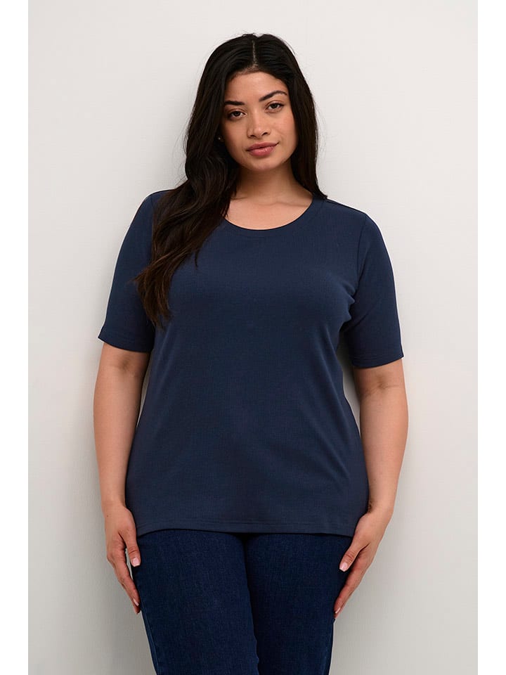 

Футболка KAFFE curve, темно-синий