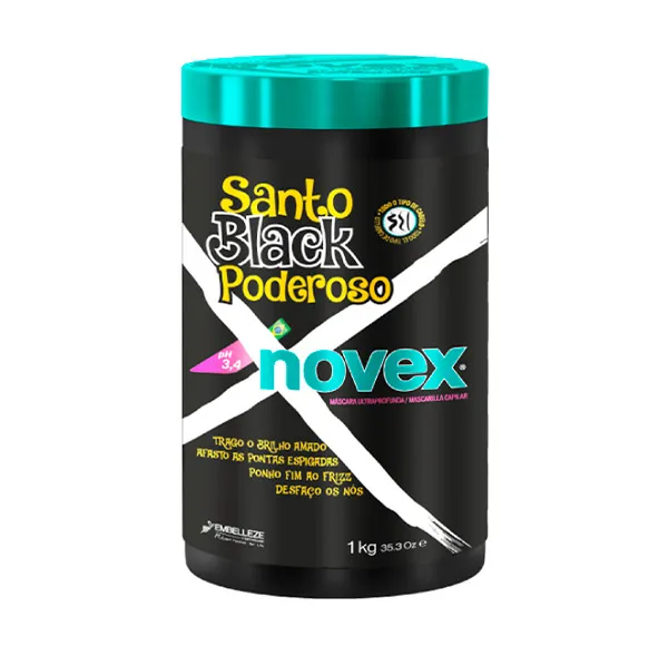 

Маска для увлажнения и блеска Santo Black Poderoso Novex, 1.000 g