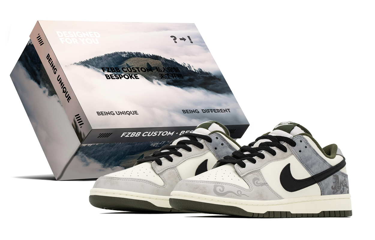 

Dunk Box, китайский стиль, аутентичные корни, устойчивые к истиранию, низкие кроссовки для скейтбординга, мужские, черный серый белый Nike, черный серый белый