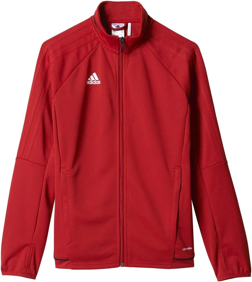 Тренировочная куртка Adidas Youth Tiro 17 для мужчин, красный/черный/белый