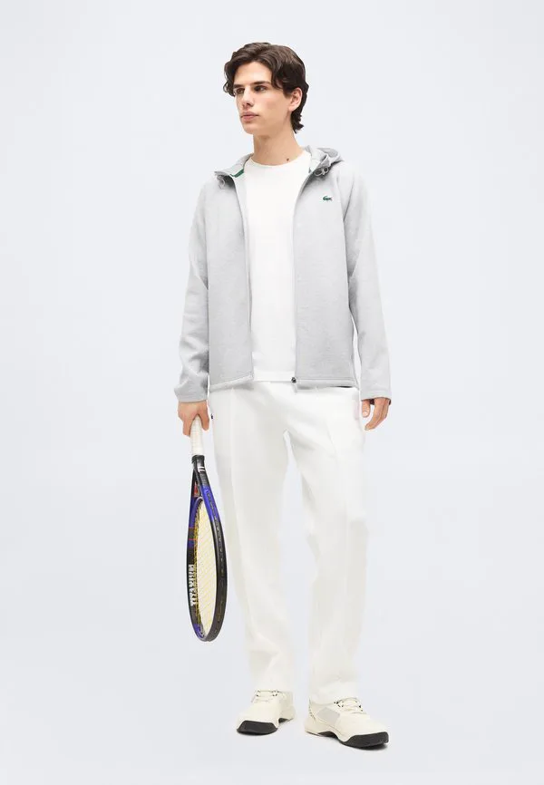 Куртка с капюшоном, классическая толстовка на молнии Lacoste Sport, Silver-Coloured Chine — фото 2