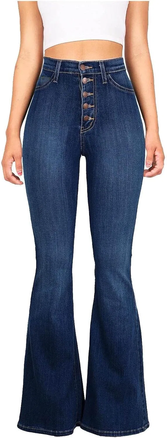 Джинсы с завышенной талией, skinny fit, синий