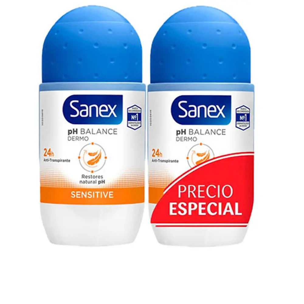

Дезодорант Dermo sensitive desodorante roll-on dúo Sanex, 2 x 50 мл.