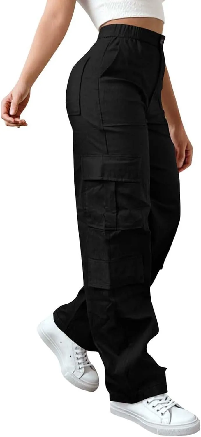 

Женские карго штаны high waisted baggy с множеством карманов Bacrelax