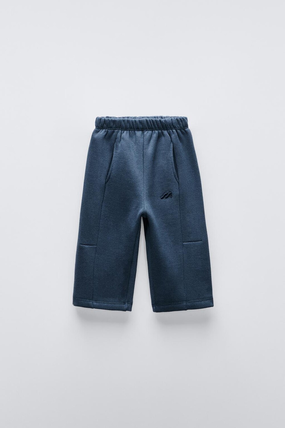 

Вышитые брюки ZARA, темно-синий