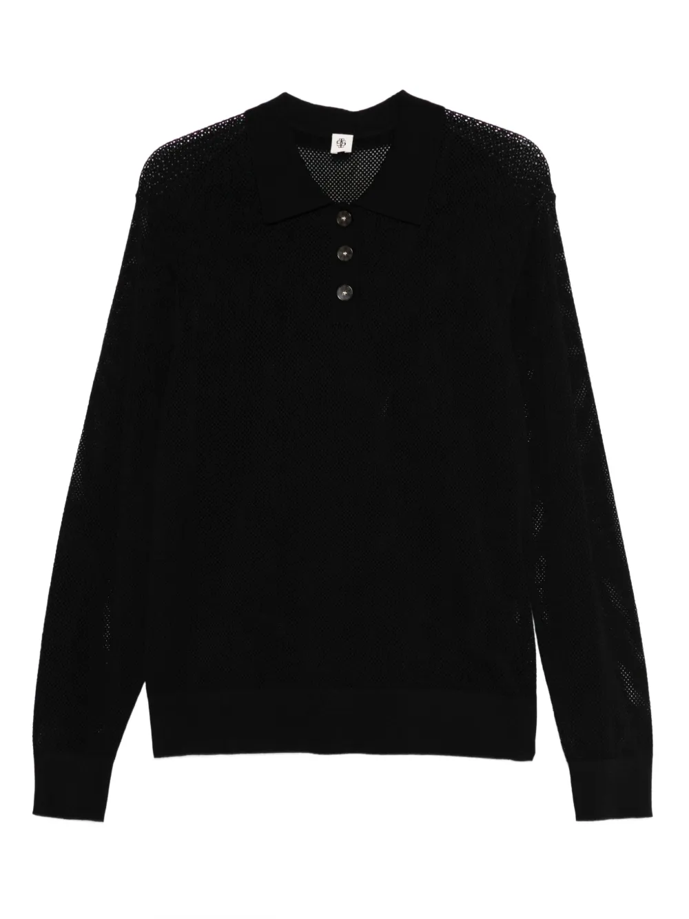 

Сетчатая рубашка поло The Garment, черный