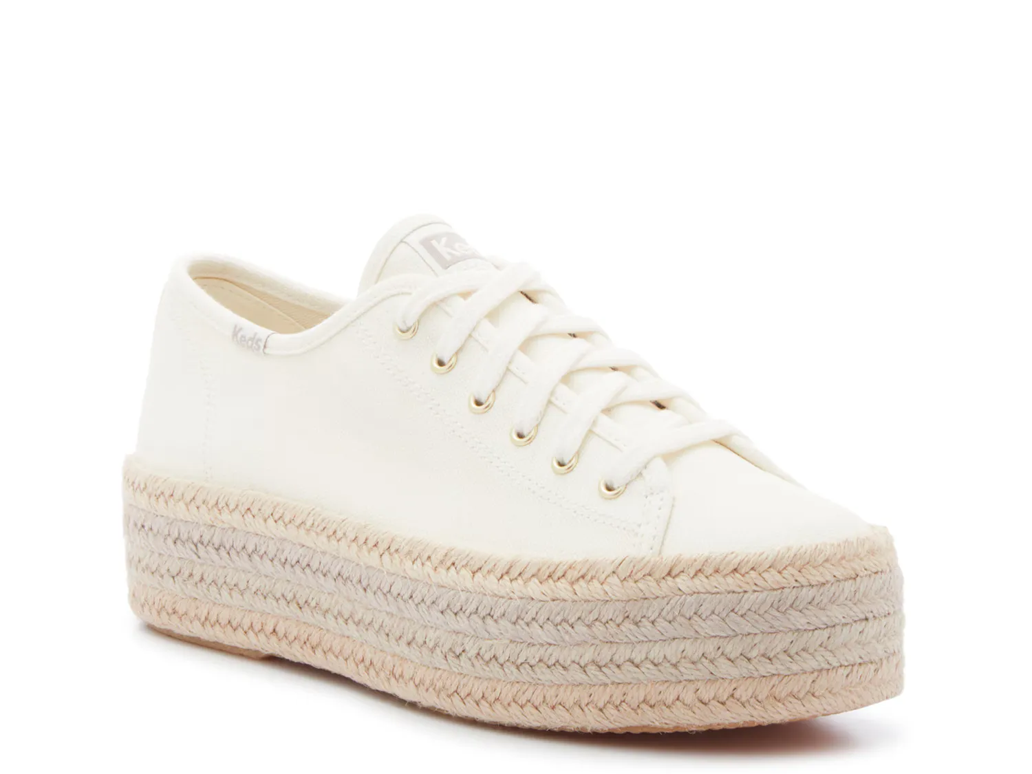 Кроссовки Triple Up Espadrille Platform Sneaker Keds, кремовый