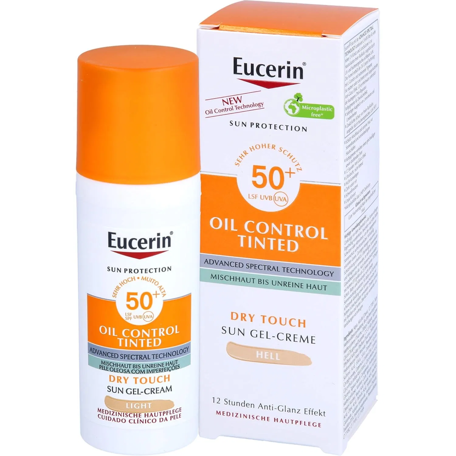 Тонирующий солнцезащитный гель-крем Eucerin Oil Control SPF 50+ Light, 50 мл Eucerin — фото 2
