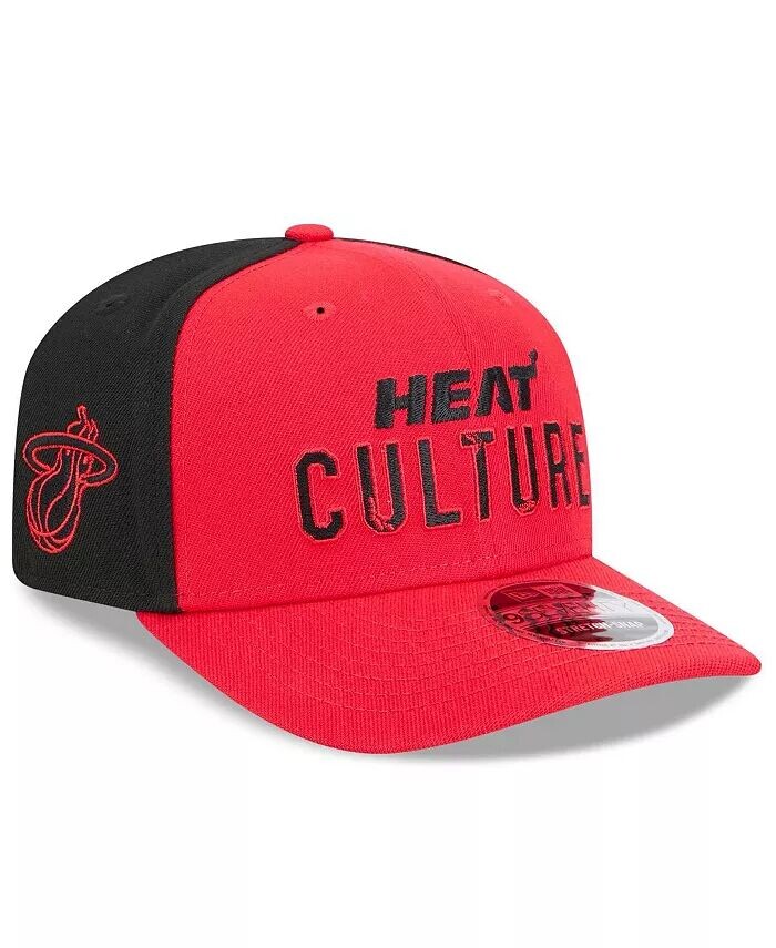 

Мужская красная кепка Miami Heat 2024/25 City Edition 9SEVENTY Stretch-Snap New Era