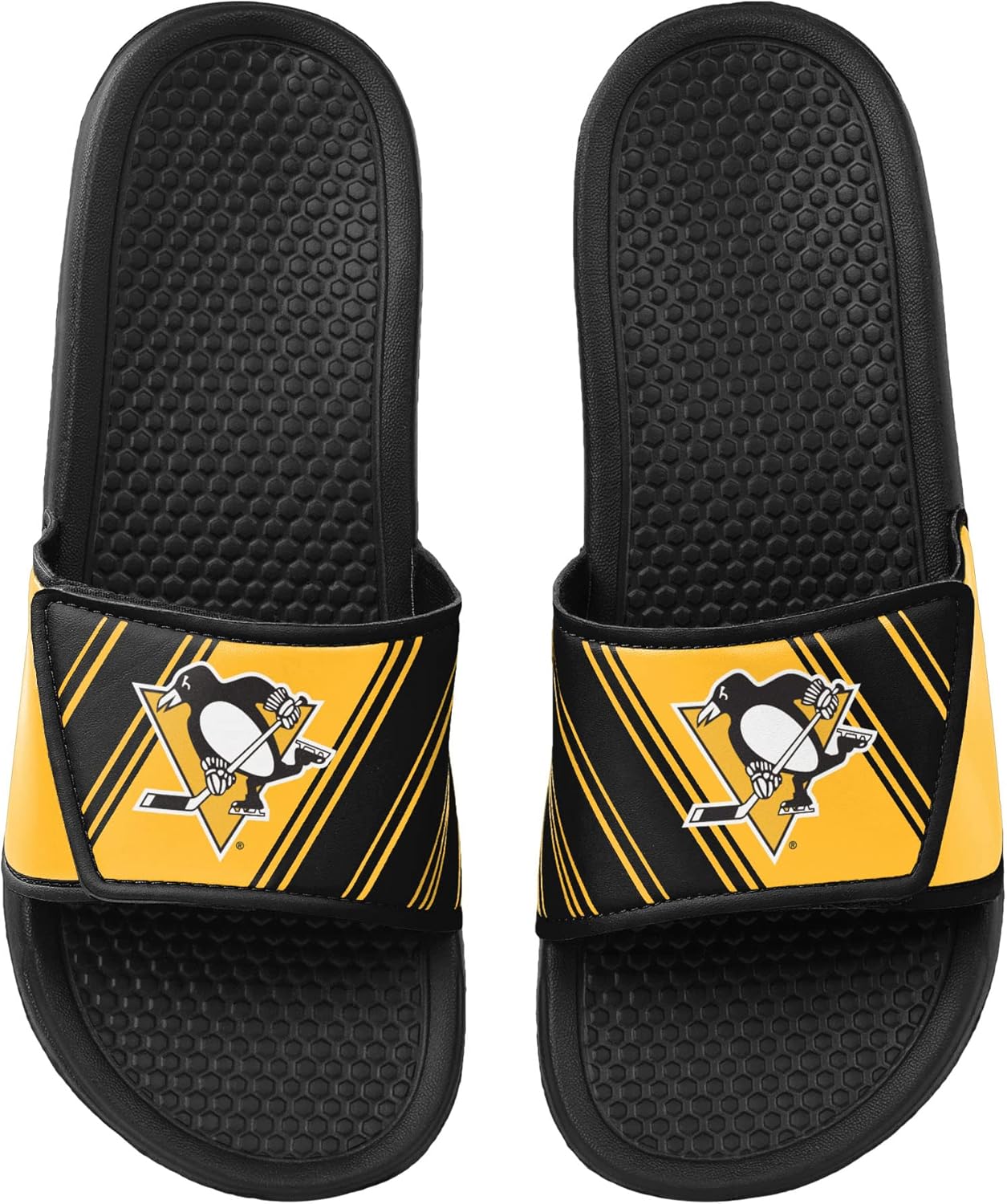 Мужские спортивные шлепанцы FOCO с логотипом команды NHL, Pittsburgh Penguins Team Color — фото 4
