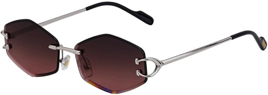 

Маленькие солнцезащитные очки без оправы в форме шестиугольника для женщин и мужчин, винтажные солнцезащитные очки в форме ромба для женщин, металлические линзы, защита от ультрафиолета UV400, m921 Generic, M-928