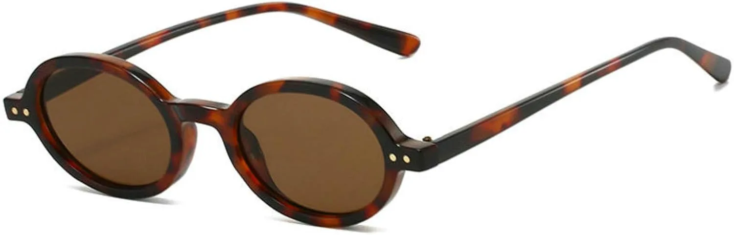 

Солнцезащитные очки Willochra Retro Small Oval для женщин и мужчин с заклепками, модные очки в стиле панк с градиентным переходом, защита от УФ-излучения UV400, C7