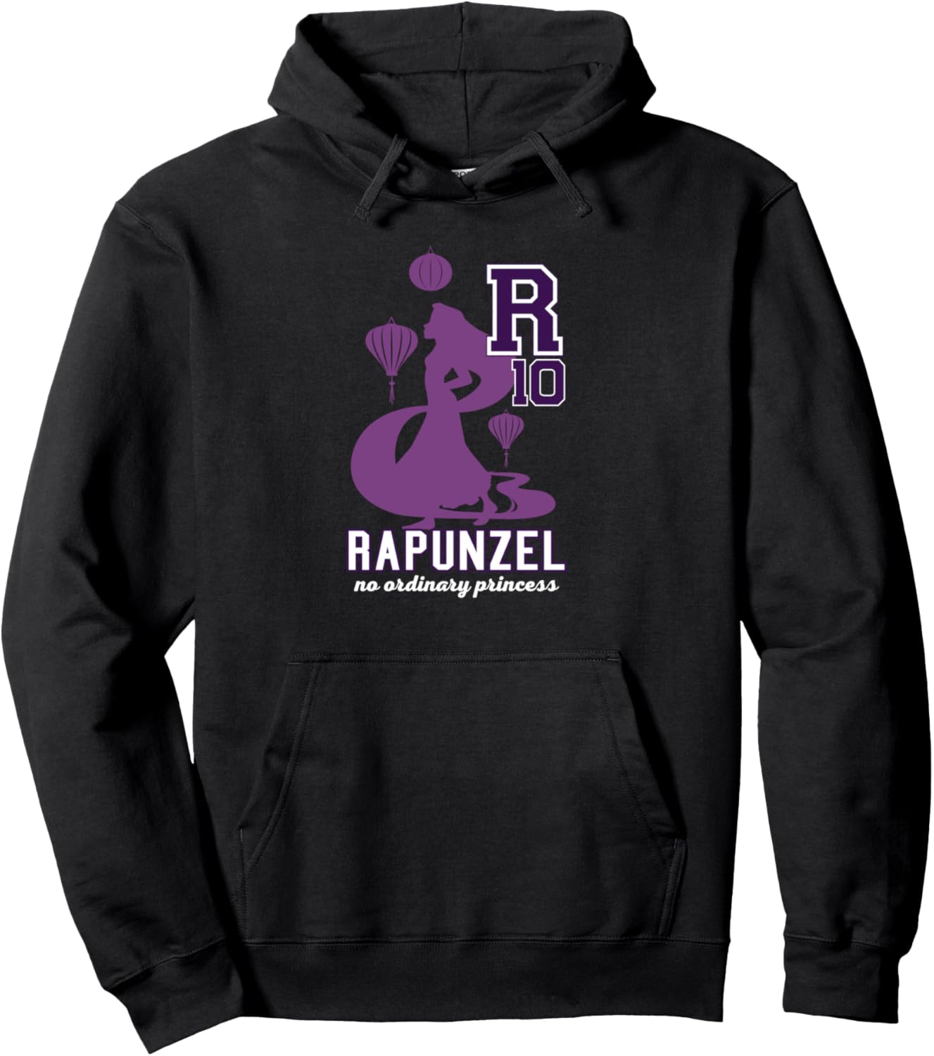 

Худи Disney Princess Rapunzel No Ordinary Princess Varsity Hoodie, черная, Черный, Худи Disney Princess Rapunzel No Ordinary Princess Varsity Hoodie, черная