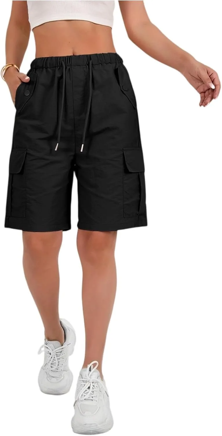 

Женские карго шорты baggy летние bermuda с drawstring waterproof quick dry HswsEJ