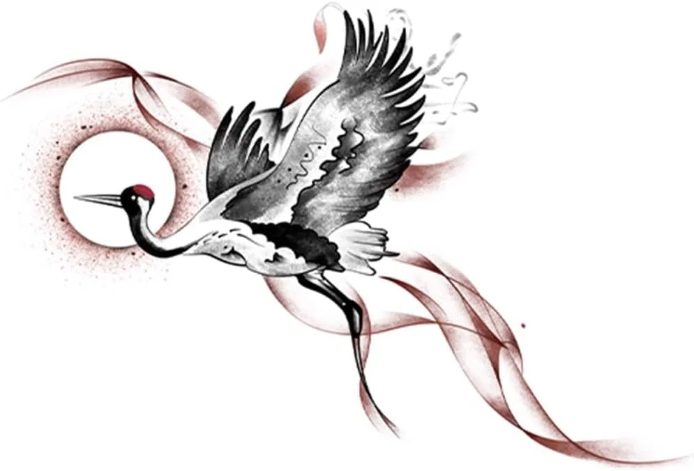 Временные татуировки Crane Color Sticker, 2 шт., One Color