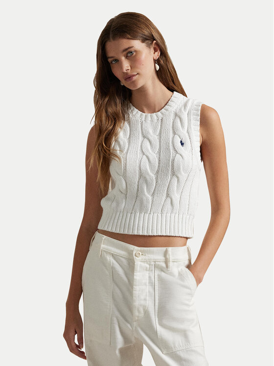 

Облегающий свитер Polo Ralph Lauren, белый