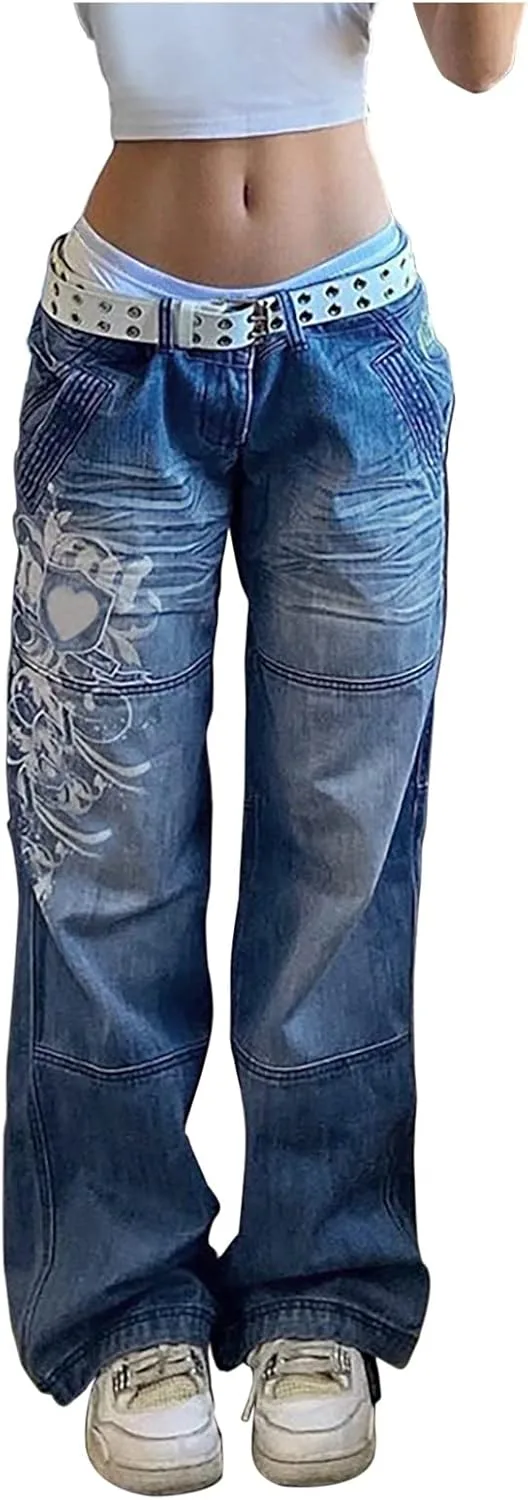 

Брюки-джинсы для женщин 2025, high waisted, wide leg, cropped