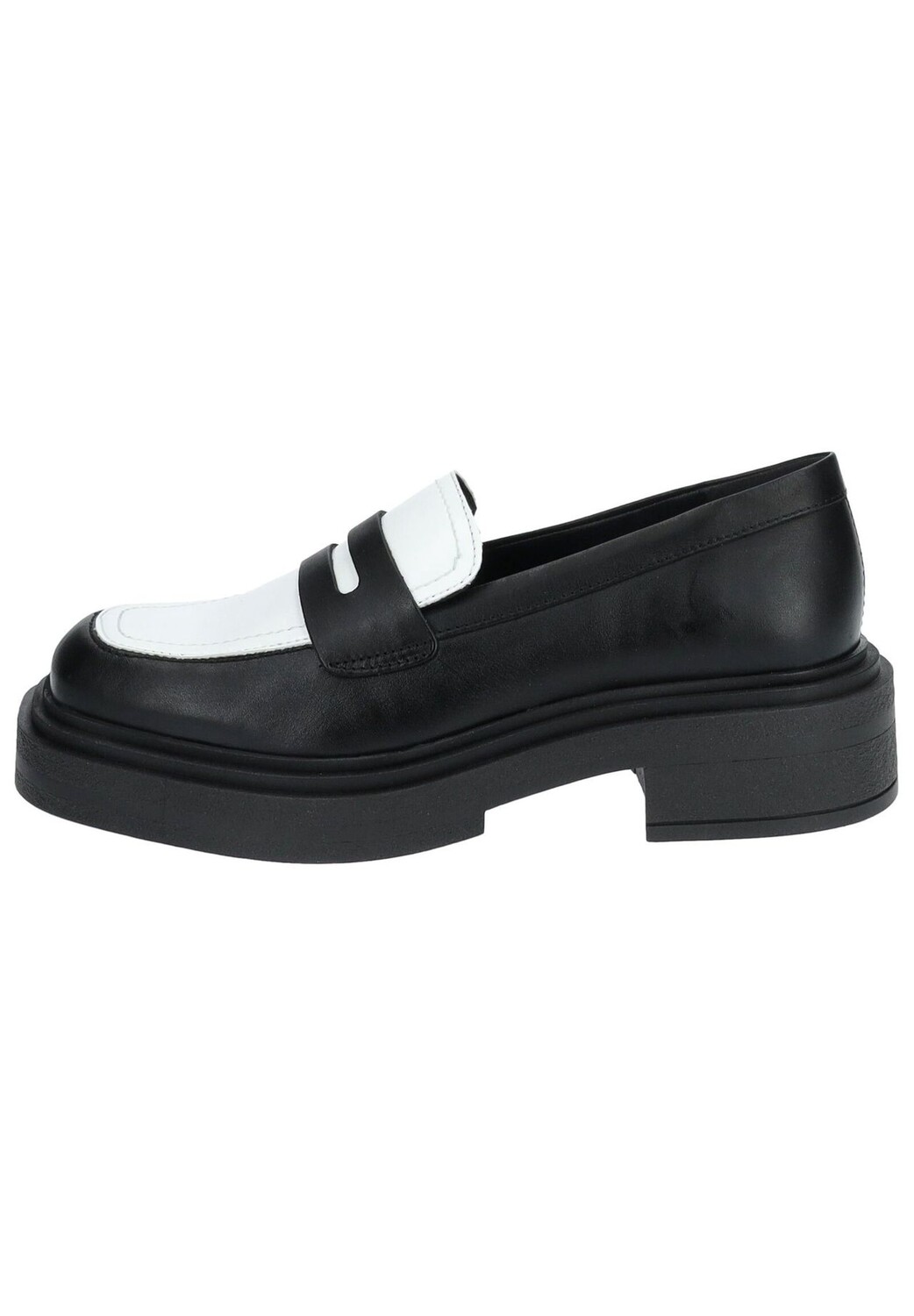 Кожаные/синтетические тапочки STEVE MADDEN, черно-белый — фото 2