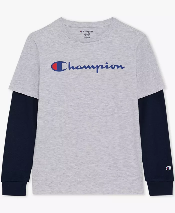 

Футболка с многослойным принтом Big Boys Champion, серый