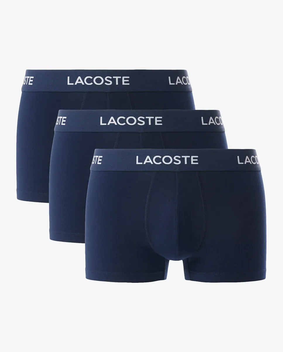 

Упаковка из 3 трусов из эластичного хлопка с логотипом на поясе Lacoste, черный
