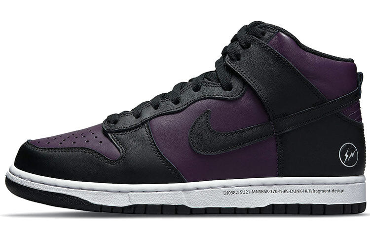 

Кроссовки Fragment Design x Nike Dunk High, черный / фиолетовый