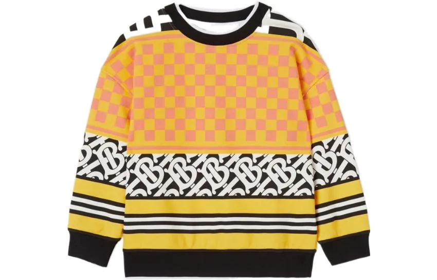Burberry Свитшот детский SS22 Acid Yellow — фото 3